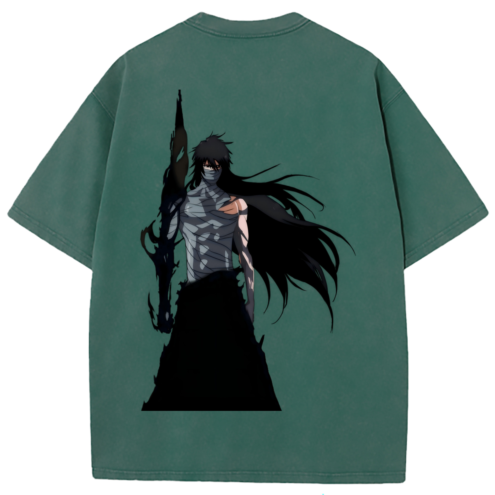 （画像用） ブリーチ 黒崎一護（くろさき いちご）BLEACH Kurosaki Ichigo 綿100% ヴィンテージ風 半袖Tシャツ（背面プリント）